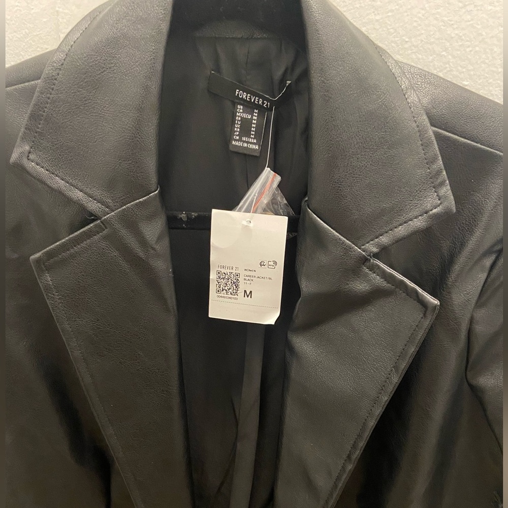 Forever 21 faux leather blazer